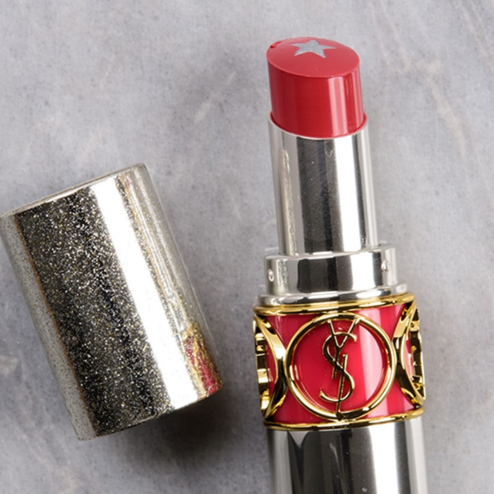 Yves Saint Laurent Rouge Volupté Rock ‘N Shine Lipstick in 10 Pink Bass - BNIB - Picture 1 of 16